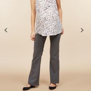 Motherhood Maternity Pants‎ Dress Slack Work Flare Leg gray
